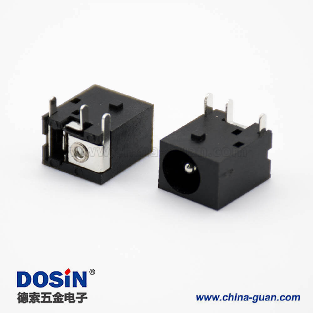 DC直流电源插座弯式插孔公头贴片焊接4.4*1.65mm弯式不带屏蔽连接器 DC直流电源插座弯式插孔公头贴片焊接4.4*1.65mm弯式不带屏蔽连接器