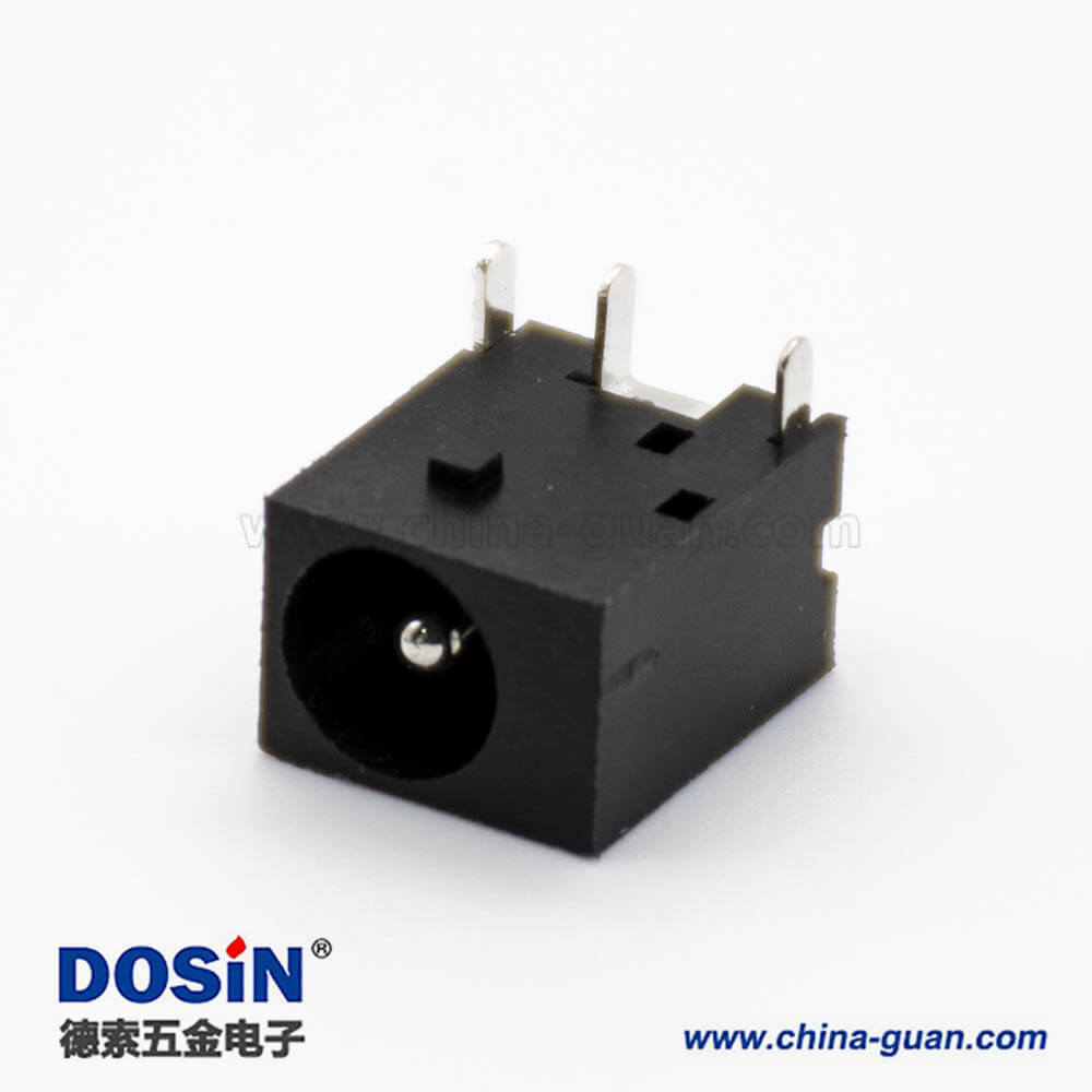 DC直流电源插座弯式插孔公头贴片焊接4.4*1.65mm弯式不带屏蔽连接器 DC直流电源插座弯式插孔公头贴片焊接4.4*1.65mm弯式不带屏蔽连接器