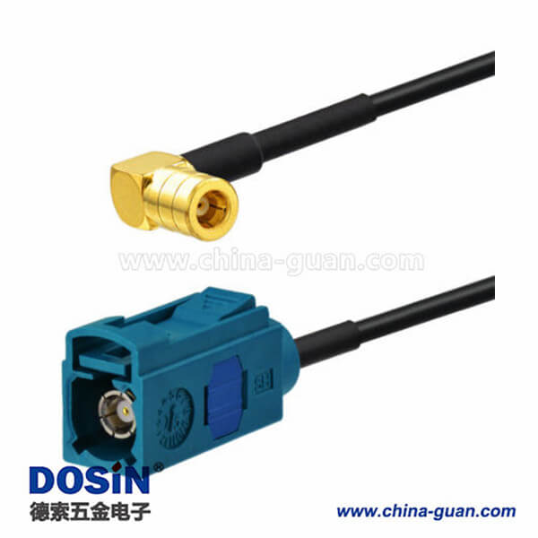 Fakra Z型直式母头转SMB弯式母头汽车天线延长线15厘米 Fakra Z型直式母头转SMB弯式母头汽车天线延长线15厘米