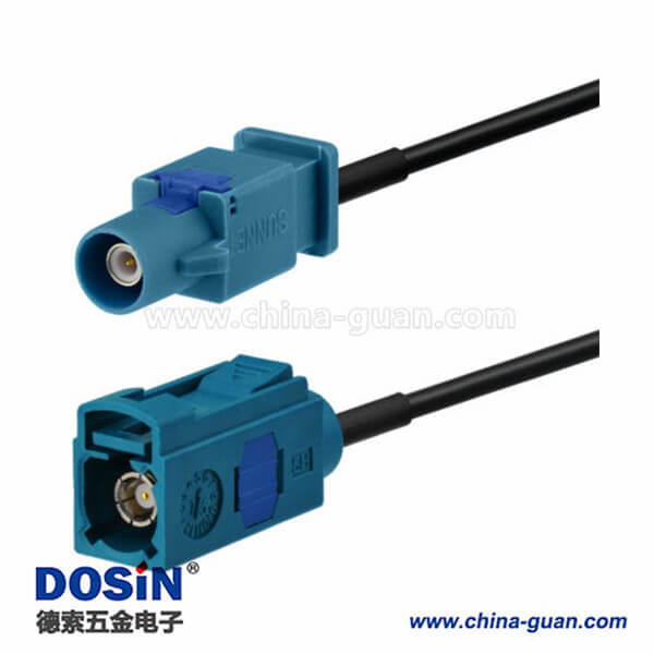 Fakra天线车头GPS 直式Fakra Z母头对公头接线50厘米 Fakra天线车头GPS 直式Fakra Z母头对公头接线50厘米