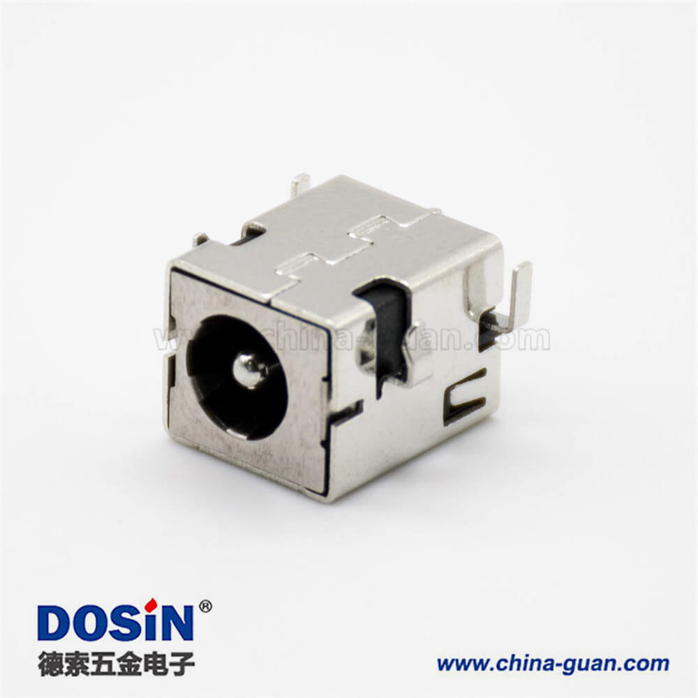 金属DC插座贴板5.5*2.1mm公头带屏蔽贴片焊接水平公头插座连接器 金属DC插座贴板5.5*2.1mm公头带屏蔽贴片焊接水平公头插座连接器