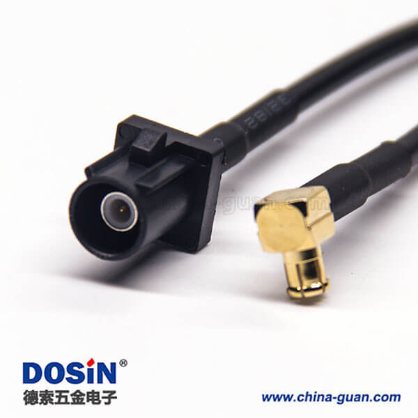 Fakra线束FakraA型公头转MCX公头线材连接器 RG174 线长1米