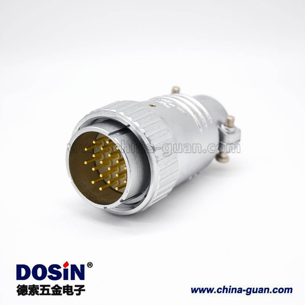 20芯插头 P40公头直式接线插头 20芯插头 P40公头直式接线插头