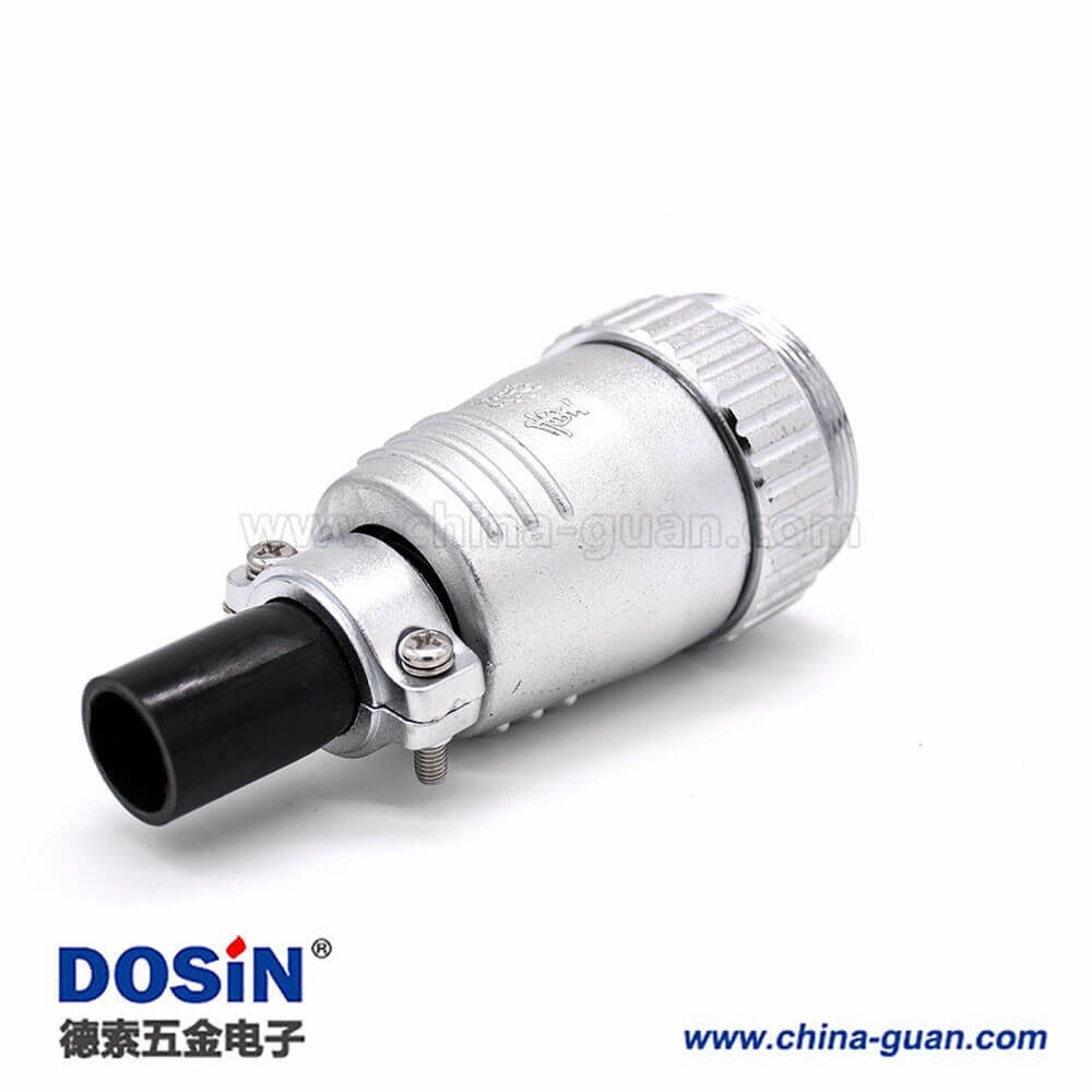 5芯插头P40直式圆形母头接线电缆连接器 5芯插头P40直式圆形母头接线电缆连接器