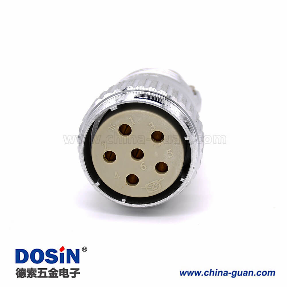 5芯插头P40直式圆形母头接线电缆连接器 5芯插头P40直式圆形母头接线电缆连接器