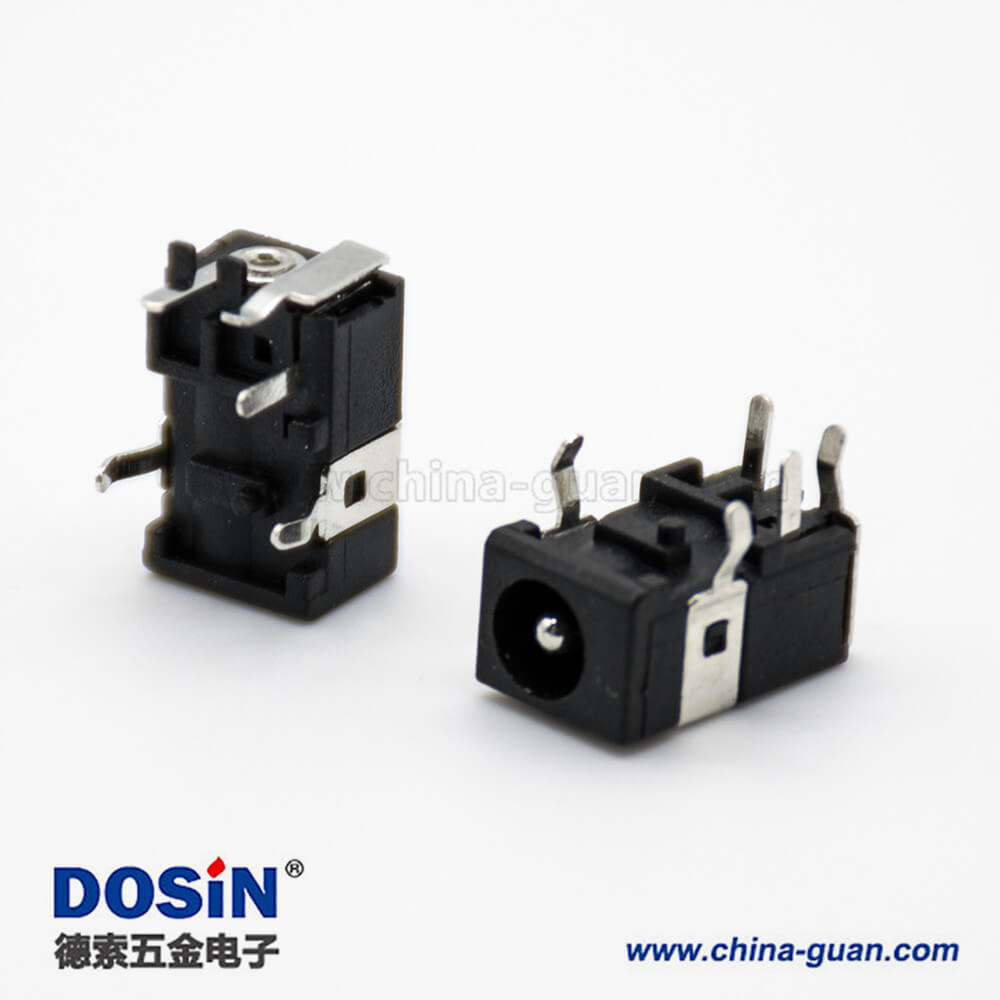 DC5引脚公插座插孔贴片焊接不带屏蔽4.5*1.65弯式电源连接器 DC5引脚公插座插孔贴片焊接不带屏蔽4.5*1.65弯式电源连接器