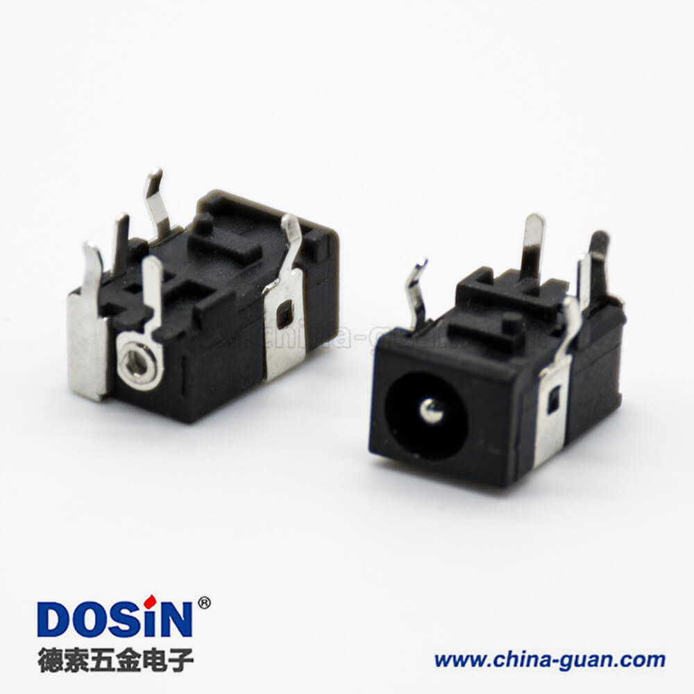 DC5引脚公插座插孔贴片焊接不带屏蔽4.5*1.65弯式电源连接器 DC5引脚公插座插孔贴片焊接不带屏蔽4.5*1.65弯式电源连接器