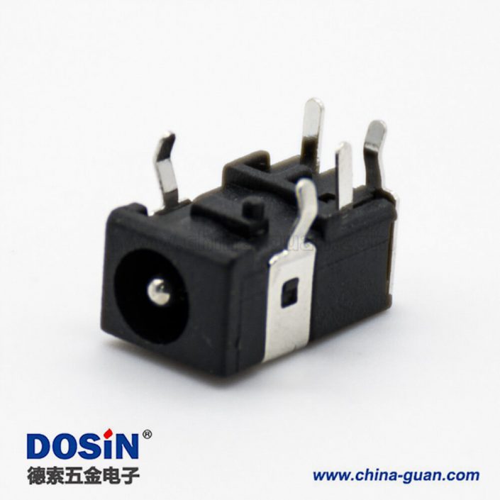 DC5引脚公插座插孔贴片焊接不带屏蔽4.5*1.65弯式电源连接器 DC5引脚公插座插孔贴片焊接不带屏蔽4.5*1.65弯式电源连接器