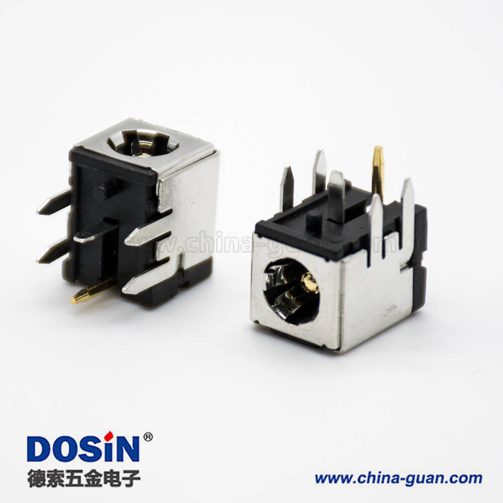金属DC插座公带屏蔽插孔贴片焊接弯式电源连接器 金属DC插座公带屏蔽插孔贴片焊接弯式电源连接器