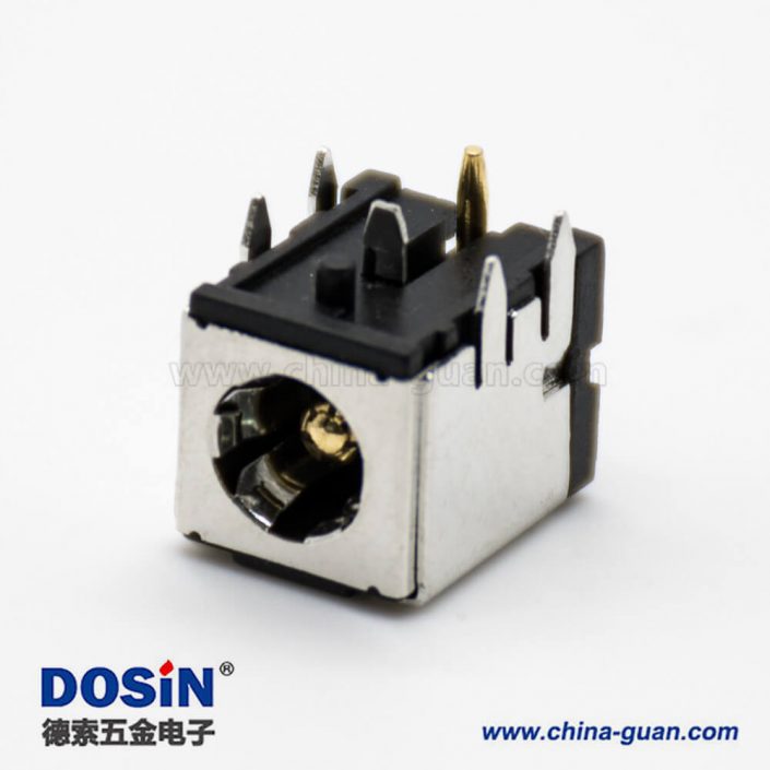 DC金属插座公弯式插孔贴片焊接带屏蔽电源连接器 DC金属插座公弯式插孔贴片焊接带屏蔽电源连接器