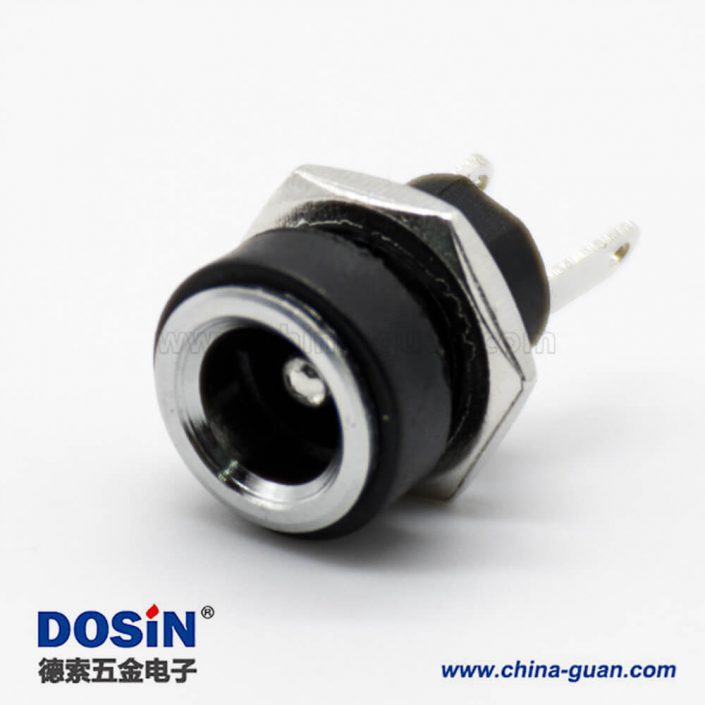 防水DC插座公直式面板安装穿墙5.5*2.1mm插孔不带屏蔽电源连接器 防水DC插座公直式面板安装穿墙5.5*2.1mm插孔不带屏蔽电源连接器