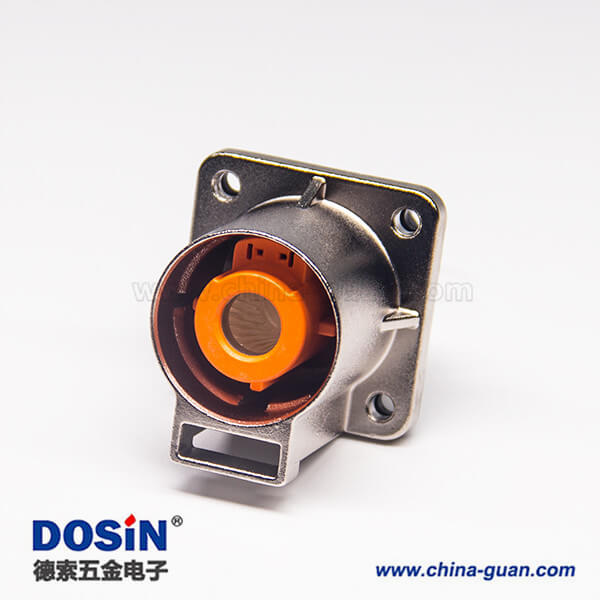 高压连接器插座电流200A金属单芯直式互锁连接器