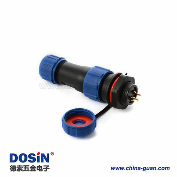SP13 航空插头插座 2芯 IP68防水连接器 SP13 航空插头插座 2芯 IP68防水连接器