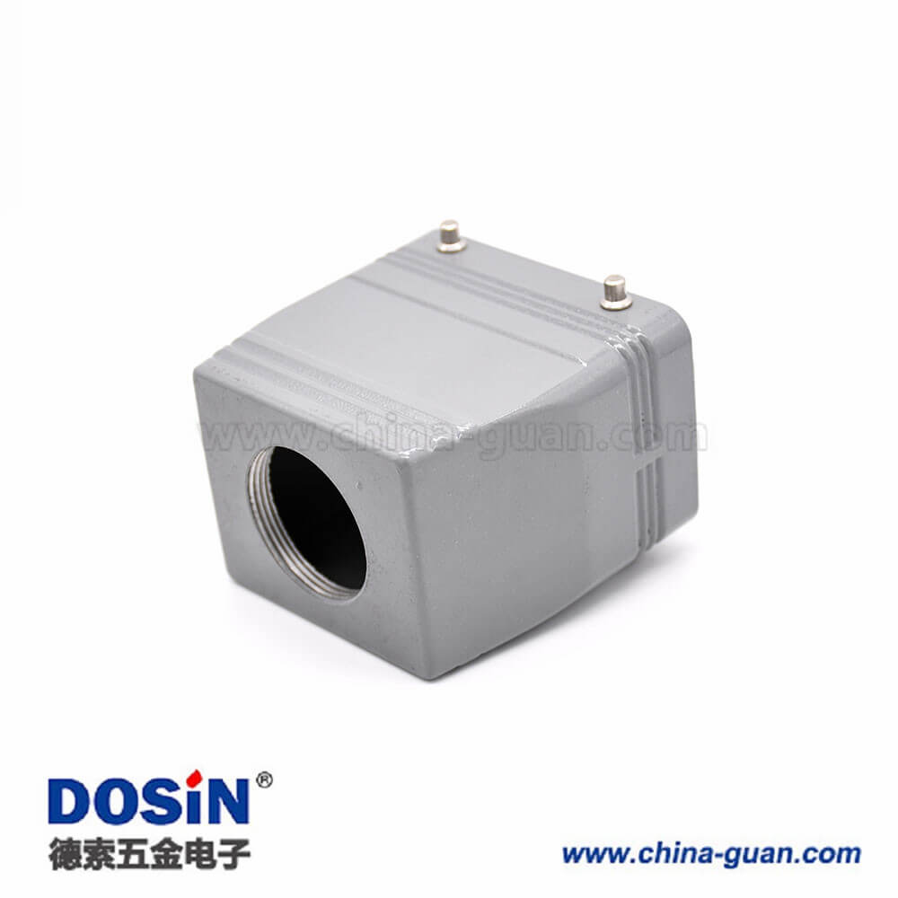 24芯重载连接器H10T开孔安装镀银螺钉PG29结构顶出口进线公母对接