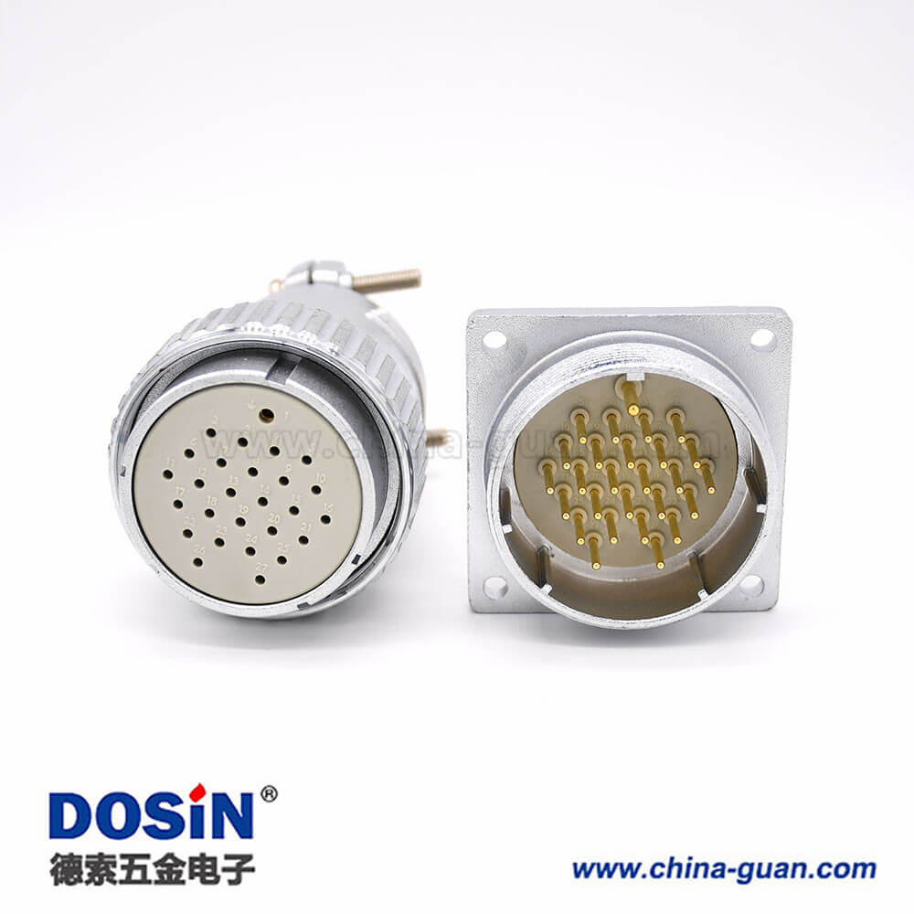 母头插头P48 27芯公插座直式一对连接器 母头插头P48 27芯公插座直式一对连接器