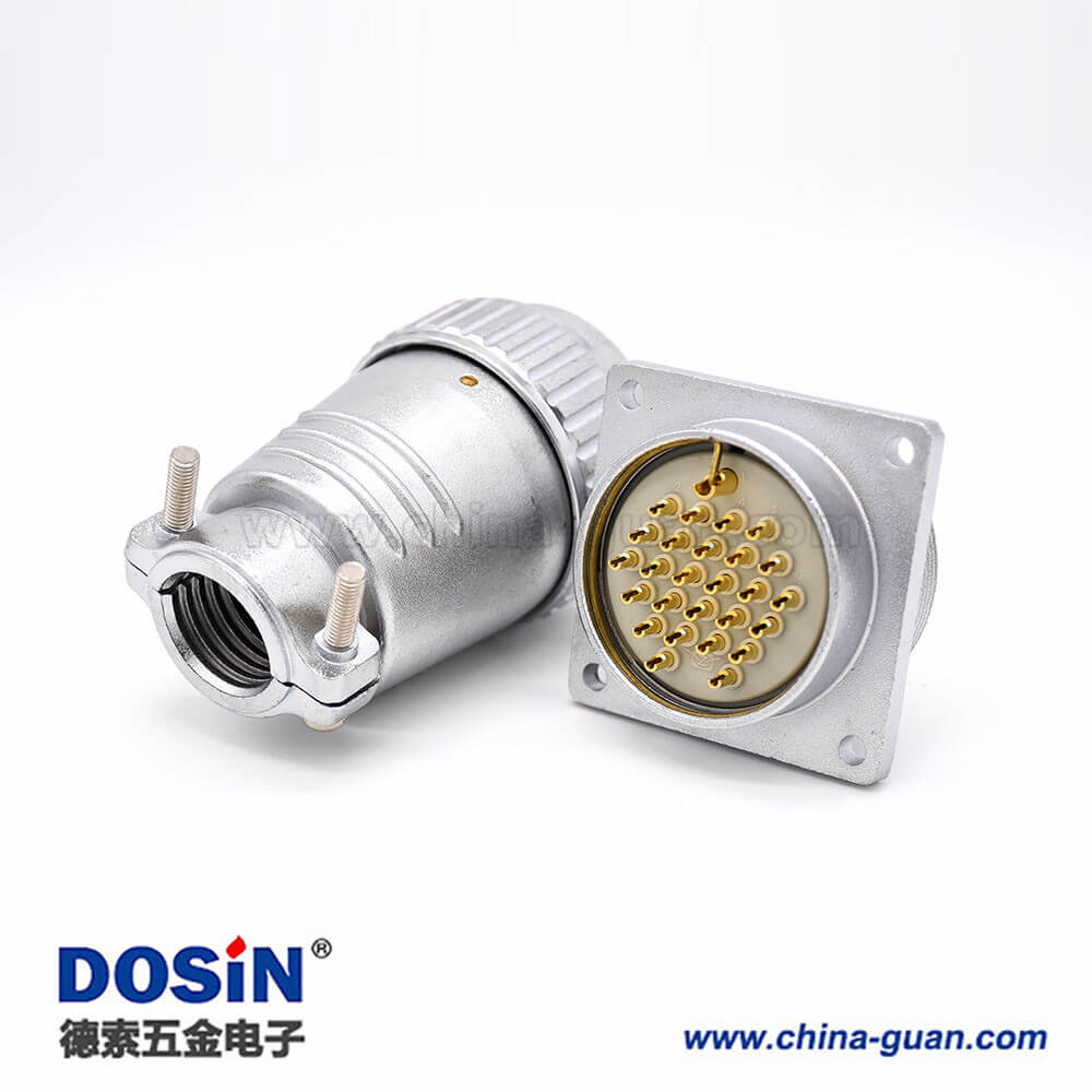 母头插头P48 27芯公插座直式一对连接器 母头插头P48 27芯公插座直式一对连接器