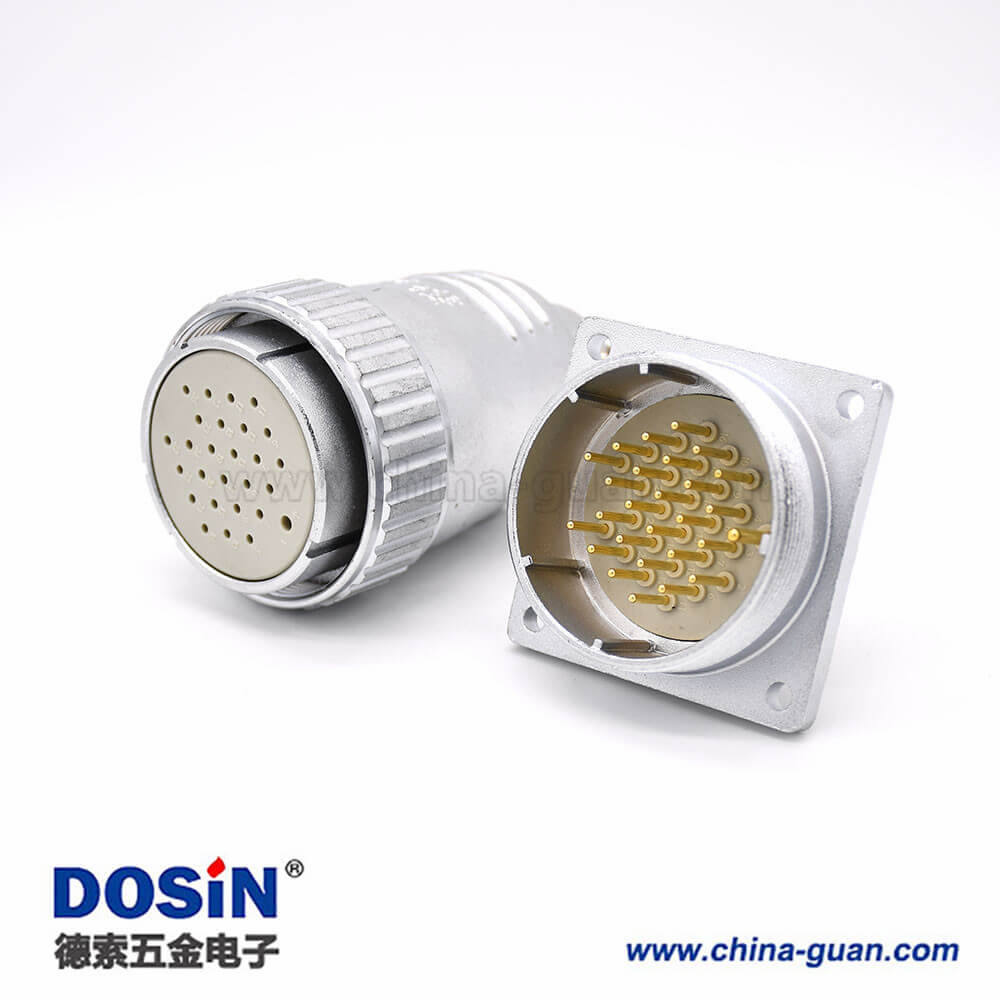 母头插头P48 27芯公插座直式一对连接器 母头插头P48 27芯公插座直式一对连接器