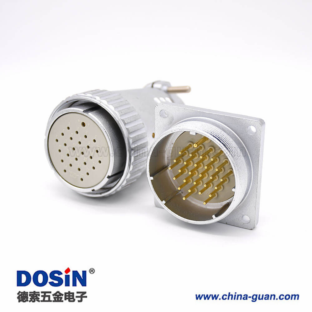 母头插头P48 27芯公插座直式一对连接器 母头插头P48 27芯公插座直式一对连接器