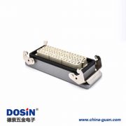 重载防水连接器60芯高结构斜出口开孔安装公母对接铁扣H24T外壳M40 重载防水连接器60芯高结构斜出口开孔安装公母对接铁扣H24T外壳M40