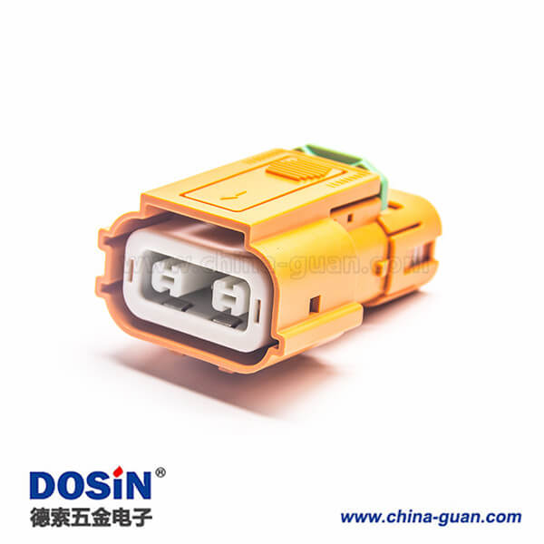 高压互锁HVIL2芯塑料绝缘体直式插头150A连接器