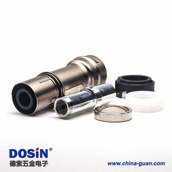 新能源高压互锁连接器单芯8mm电流200A直式金属带屏蔽插头 新能源高压互锁连接器单芯8mm电流200A直式金属带屏蔽插头