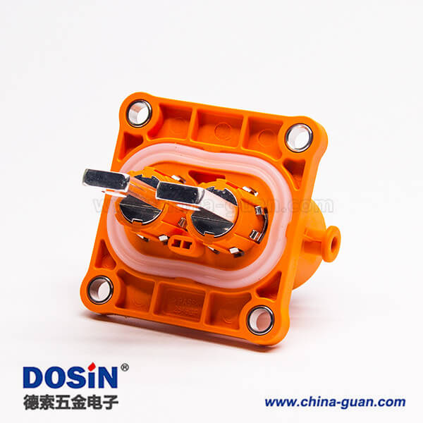 汽车连接器2芯200A高压自锁插座 汽车连接器2芯200A高压自锁插座