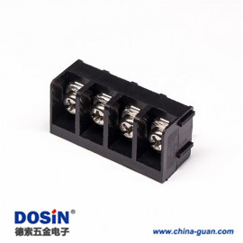 栅栏式端子黑色4芯直式穿孔式PCB板安装端子接线 栅栏式端子黑色4芯直式穿孔式PCB板安装端子接线