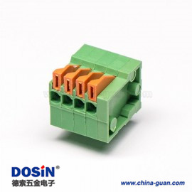 接线端子弹簧按压式8芯直式绿色穿孔式接PCB板 接线端子弹簧按压式8芯直式绿色穿孔式接PCB板