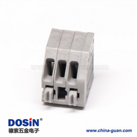 接线端子接线2孔斜对角2芯2.5mm灰色弹簧式接线端子180度 接线端子接线2孔斜对角2芯2.5mm灰色弹簧式接线端子180度