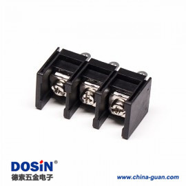 栅栏式接线端黑色带盖直式3芯接PCB板端子接线 栅栏式接线端黑色带盖直式3芯接PCB板端子接线