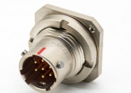 Y11P公插座7芯10壳体号前锁板卡口连接直式螺帽拼紧式面板安装铝合金焊杯