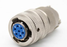 Y11P圆形电连接器7芯母头接线夹线板式卡口连接直式焊接10壳体