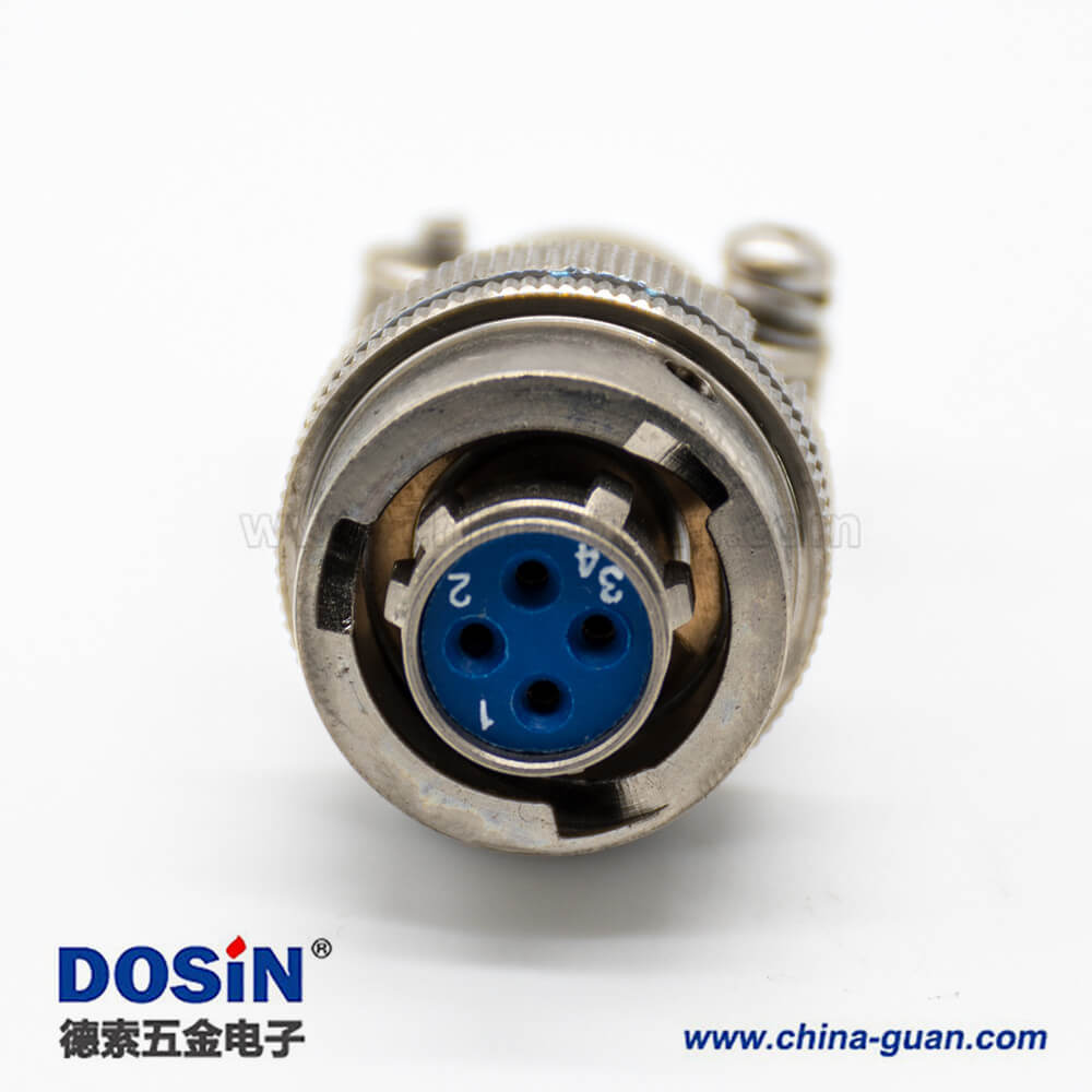 圆形航空插头XCE系列母插头4芯14壳体卡口连接直式焊接接线连接器