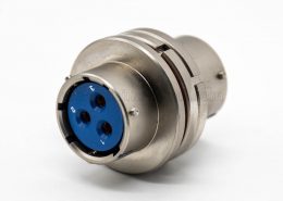 XCE电连接器22壳体防水转接座公转母3芯直式卡口连接化学镀镍