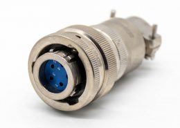 CXCH系列电连接器01母插头5芯卡口连接接线焊接直式22壳体