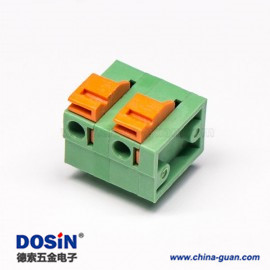 免螺丝PCB接线端子弹簧式绿色穿孔 免螺丝PCB接线端子弹簧式绿色穿孔