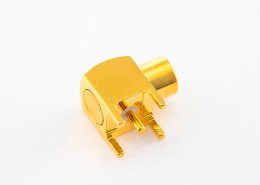 90度接头MCX焊接母弯式插孔50Ω