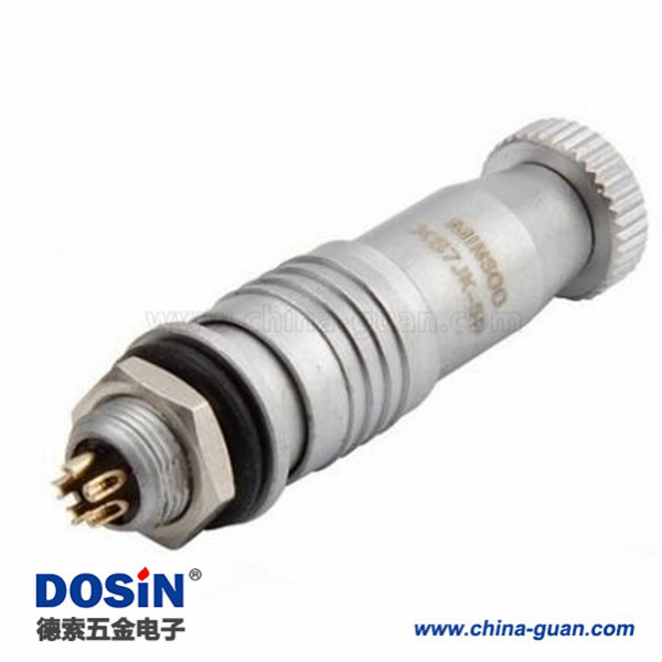 159 XS7-5芯开孔7mm 推拉式航空插头 XS7-5P