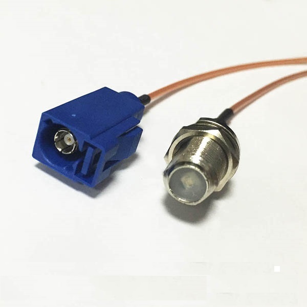 16 Fakra cable防水RG178组装线束Fakra C型母头转F型母头