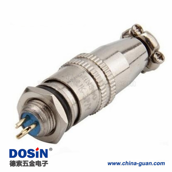 161 镀金XS8-3芯开孔8mm推拉式航空插头 XS8 3P