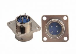 XS16 插拔式自锁快速连接器4芯公头方座