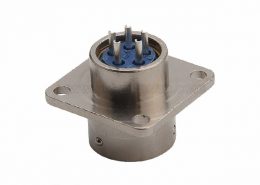 航空插座XS16-5芯法兰4孔方座