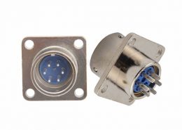 圆形连接器6芯 XS16 公头焊板方形座子