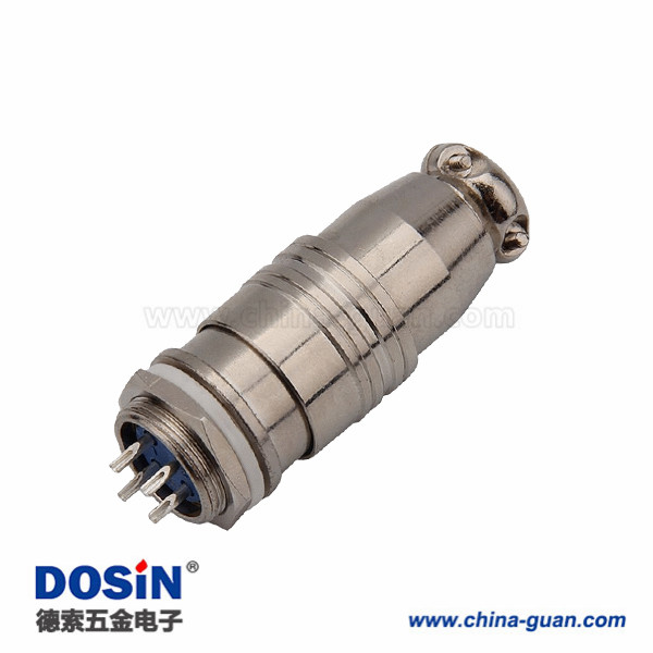 206 航空插头XS16 6芯连接器开孔16mm