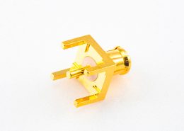 PCB插板MCX接头焊接公头直式铜镀金50Ω