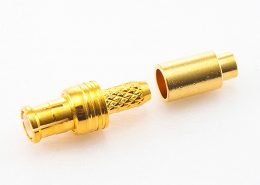 MCX线束焊接接头公头直式铜镀金50Ω