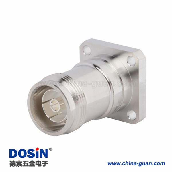 4310-connector-clamp-type-straight-female-4-hole-flange-solder-cup(3) 射频连接器4.3-10直式四孔法兰母座接焊料杯