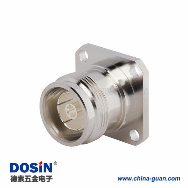 4310-connector-female-straight-4-hole-flange-receptacle-solder-cup(3) 射频4.3-10接头直式母头4孔法兰焊料杯低PIM
