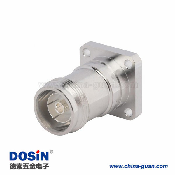 4310-connector-straight-jack-clamp-type-4-hole-flange-receptacle(3) 4.3-10射频接头M3螺纹四孔法兰直式母头