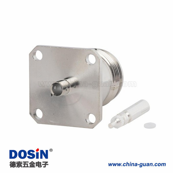 4310-connector-straight-jack-for-141-semi-rigid-4-hole-flange(2) 4.3-10射频接头四孔法兰半硬性低PIM设计直式母头接.141"线